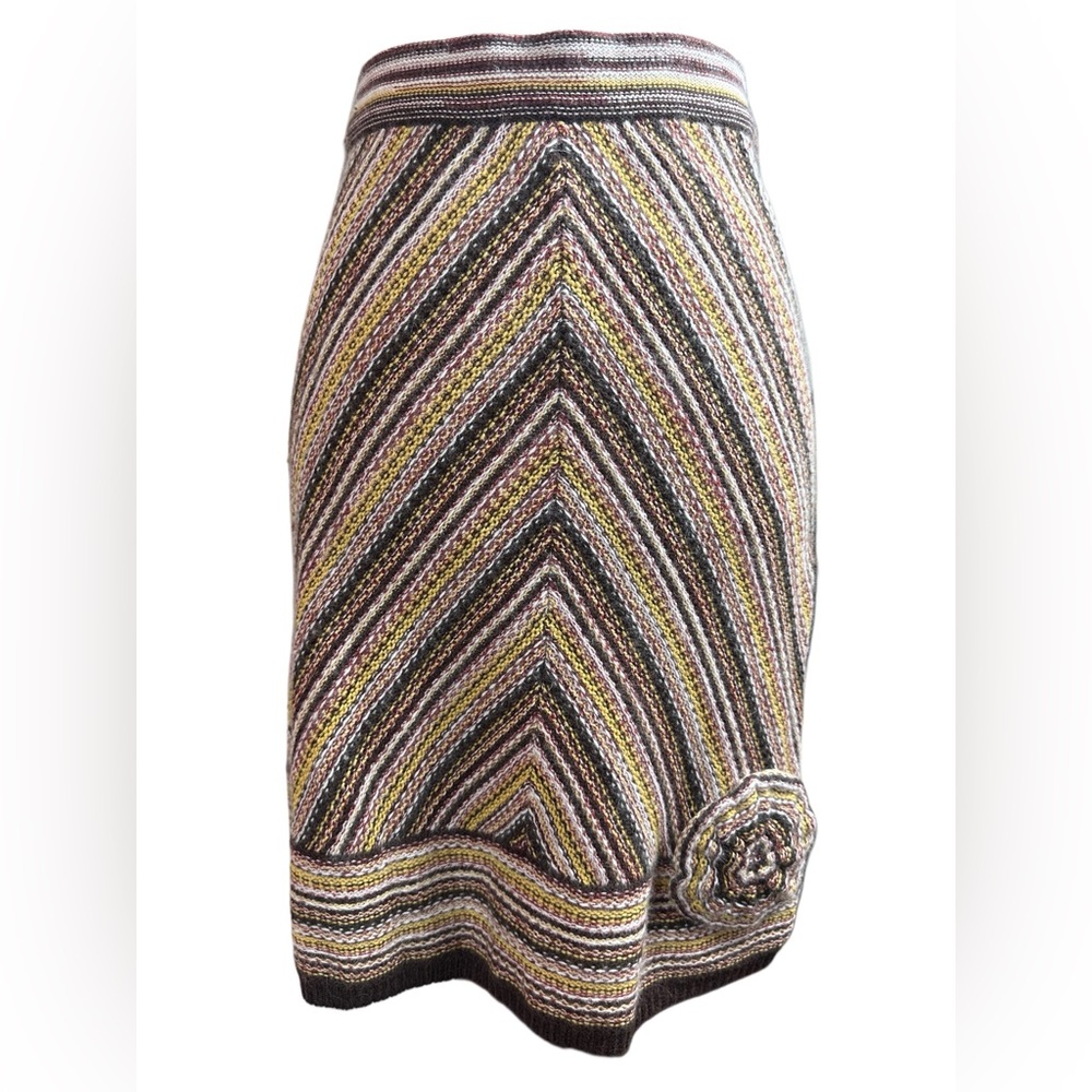 Viola Anthropologie Wool Cotton Blend Knit Skirt - M
